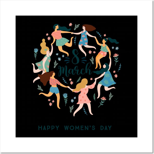 International Women's Day Shirt March 8 Wall Art by grendelfly73